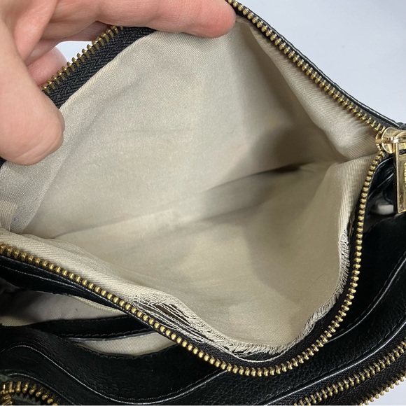 Valentina black pebbled leather bag with no strap small size - Picture 8 of 9